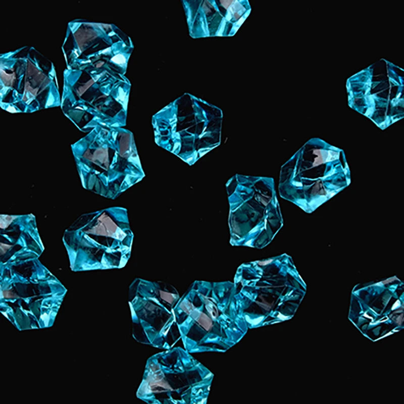 100pcs/lot ( 60g ) 11X14mm Acrylic Crystal Ice Rock Stones Vase Gems For Wedding Party Decor Confetti Table Scatter Beads