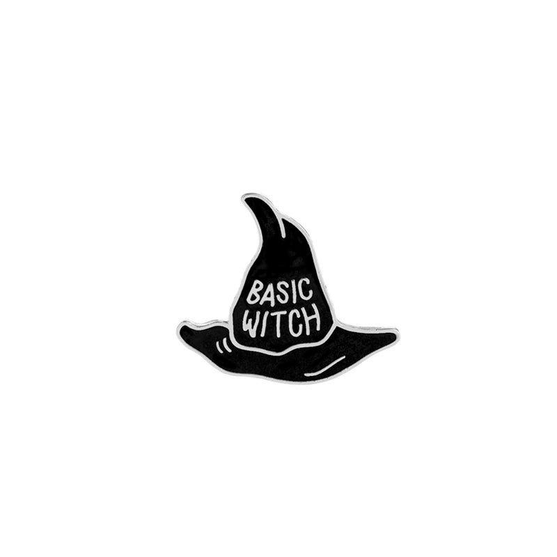 magical hat pins enamel metal brooches basic witch pin wizard in training broches women Flying cap brooch badge broche boy girl