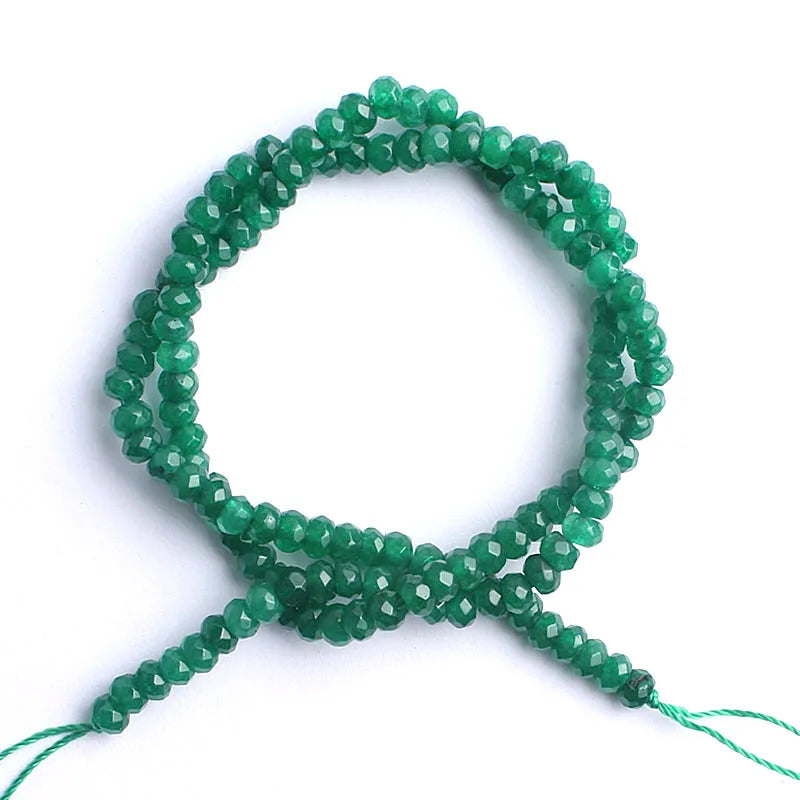 3*4mm Natural Rondelle Beads Purple Fuschia Pink Green Colorful Czech Crystal Beads For Jewelry Making DIY Bracelet Necklace 15"