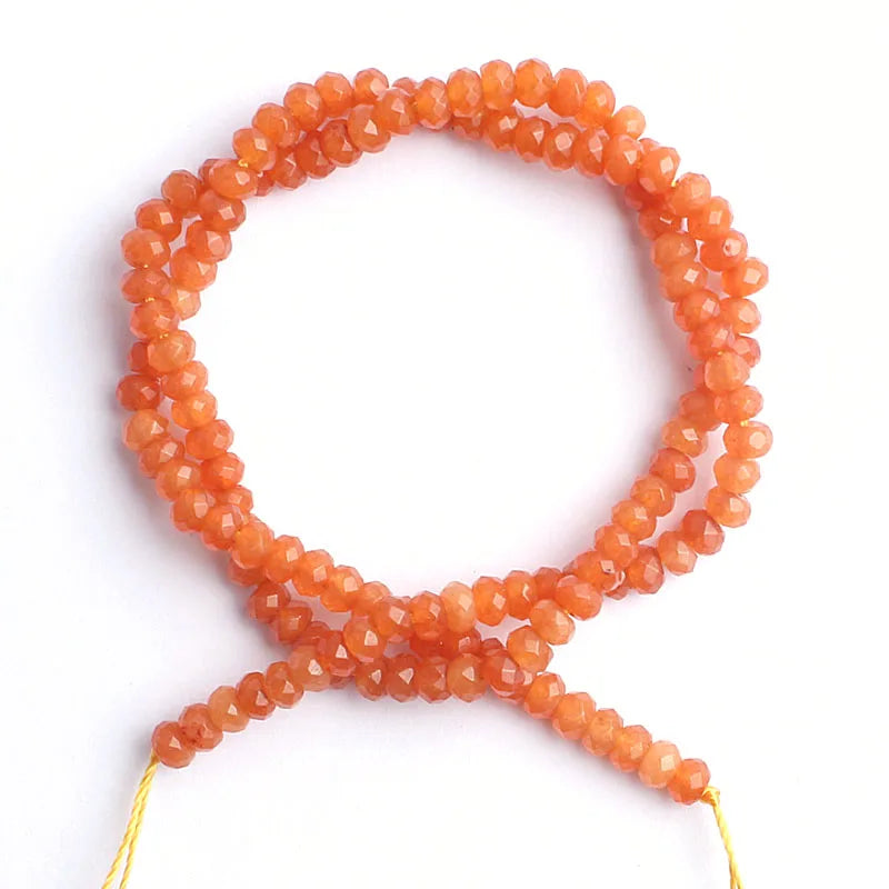 3*4mm Natural Rondelle Beads Purple Fuschia Pink Green Colorful Czech Crystal Beads For Jewelry Making DIY Bracelet Necklace 15"