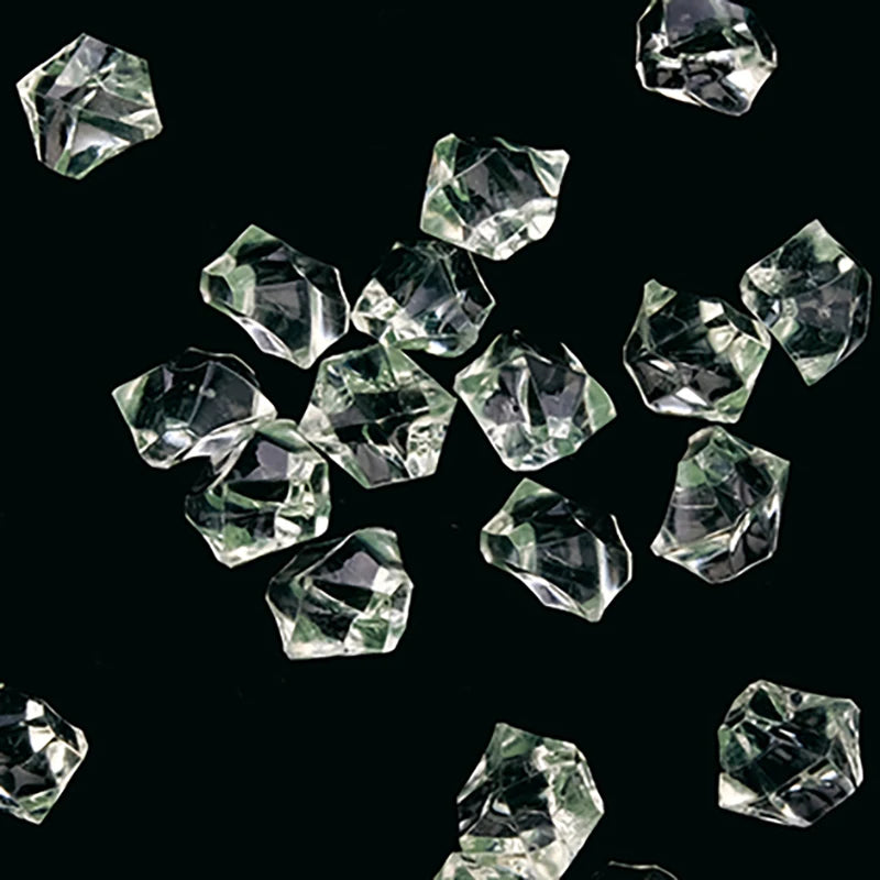 100pcs/lot ( 60g ) 11X14mm Acrylic Crystal Ice Rock Stones Vase Gems For Wedding Party Decor Confetti Table Scatter Beads