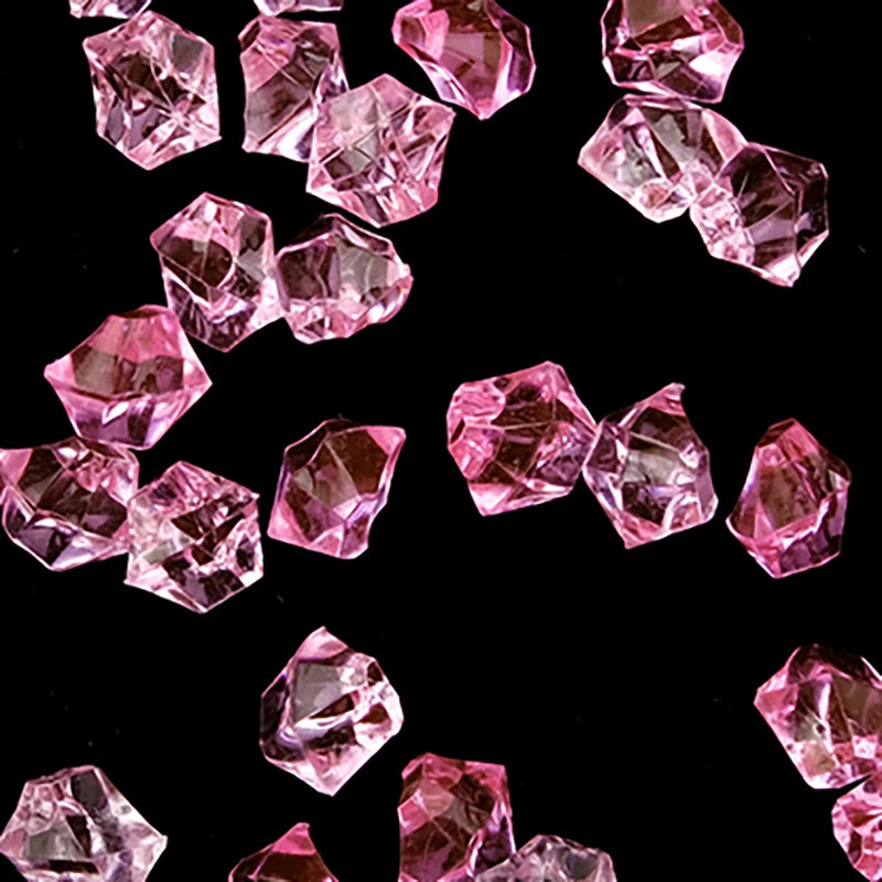 100pcs/lot ( 60g ) 11X14mm Acrylic Crystal Ice Rock Stones Vase Gems For Wedding Party Decor Confetti Table Scatter Beads