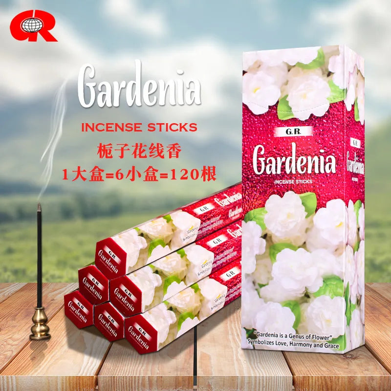 20pcs/set Home Fragrance Stick Incense Indian Royal Lavender Sandalwood gardenia Burning Artificial Scent for Healthy Yoga Room