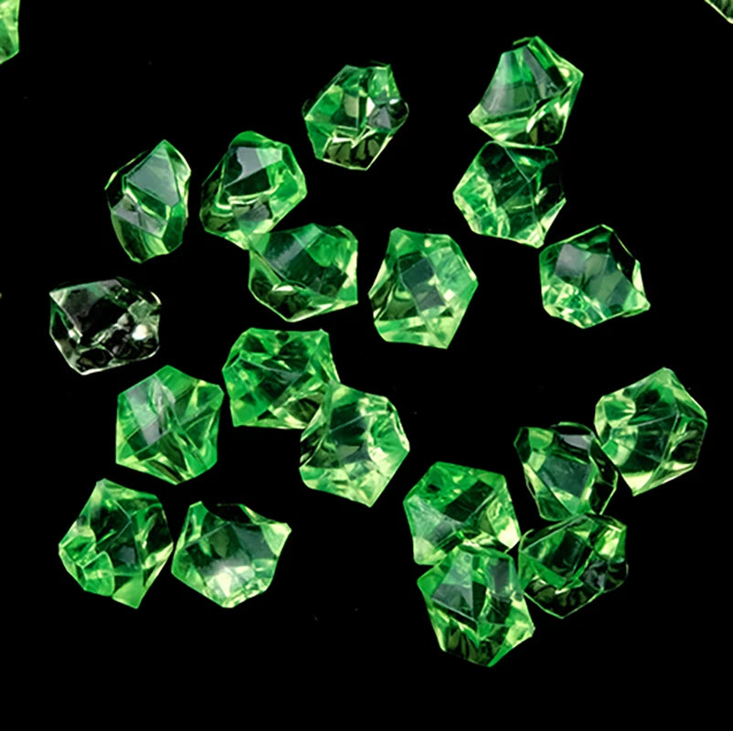 100pcs/lot ( 60g ) 11X14mm Acrylic Crystal Ice Rock Stones Vase Gems For Wedding Party Decor Confetti Table Scatter Beads