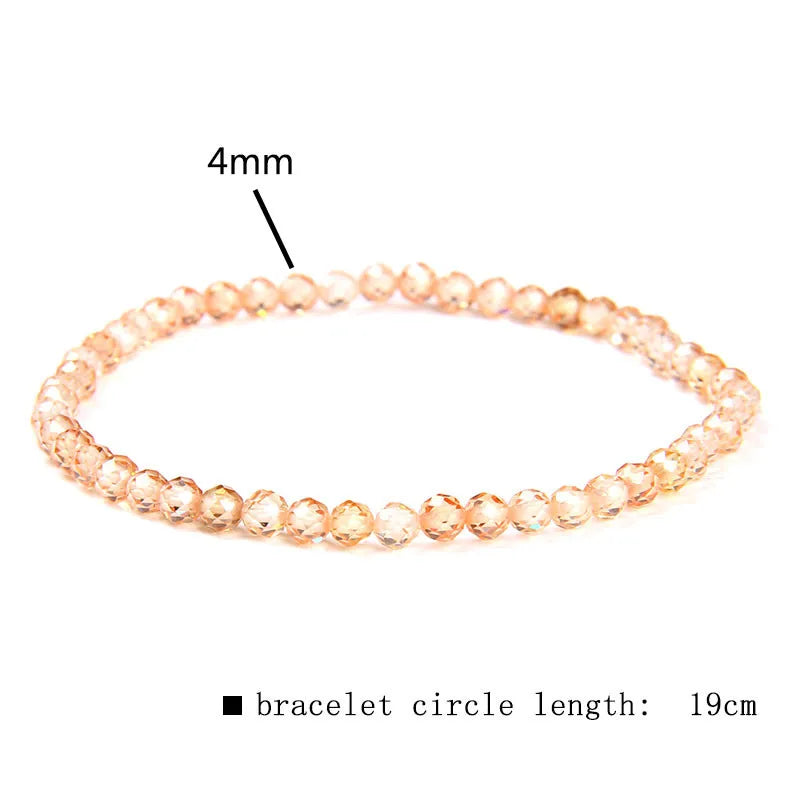 Minimalist Healing 4mm Tiny crystal stone Beads Bracelets Unisex Natural Charoite Obsidian lapis lazuli Zircon Elastic bracelets