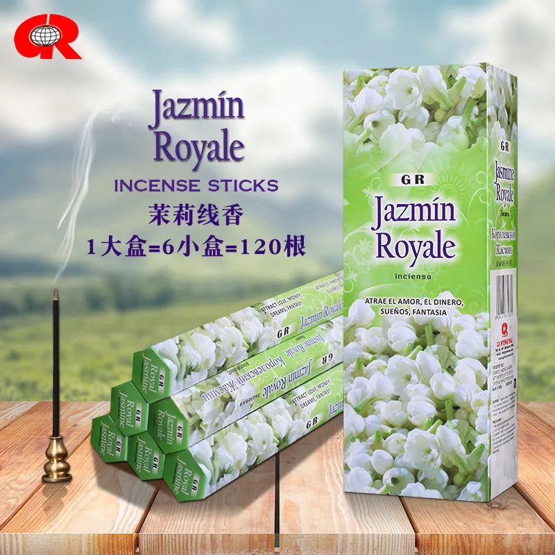 20pcs/set Home Fragrance Stick Incense Indian Royal Lavender Sandalwood gardenia Burning Artificial Scent for Healthy Yoga Room