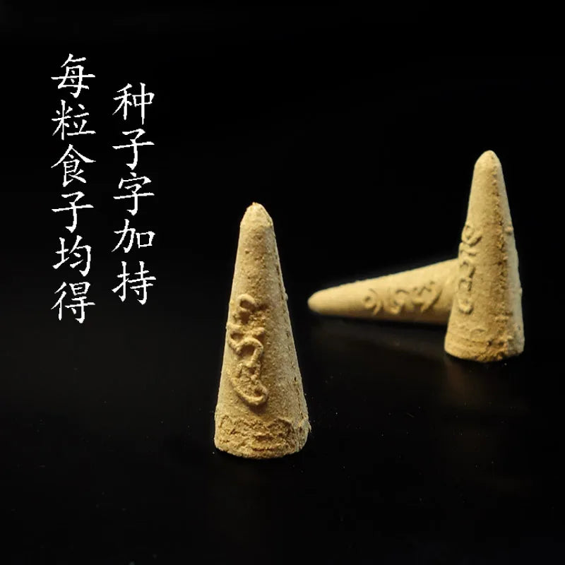 Religious Meditation Tibetan Incense Backflow Cone Home Zen Bland Aroma Positive Energy Blessing Made from Natural Spices