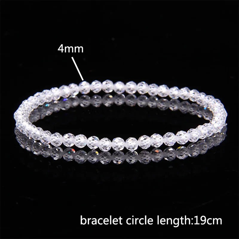 Minimalist Healing 4mm Tiny crystal stone Beads Bracelets Unisex Natural Charoite Obsidian lapis lazuli Zircon Elastic bracelets