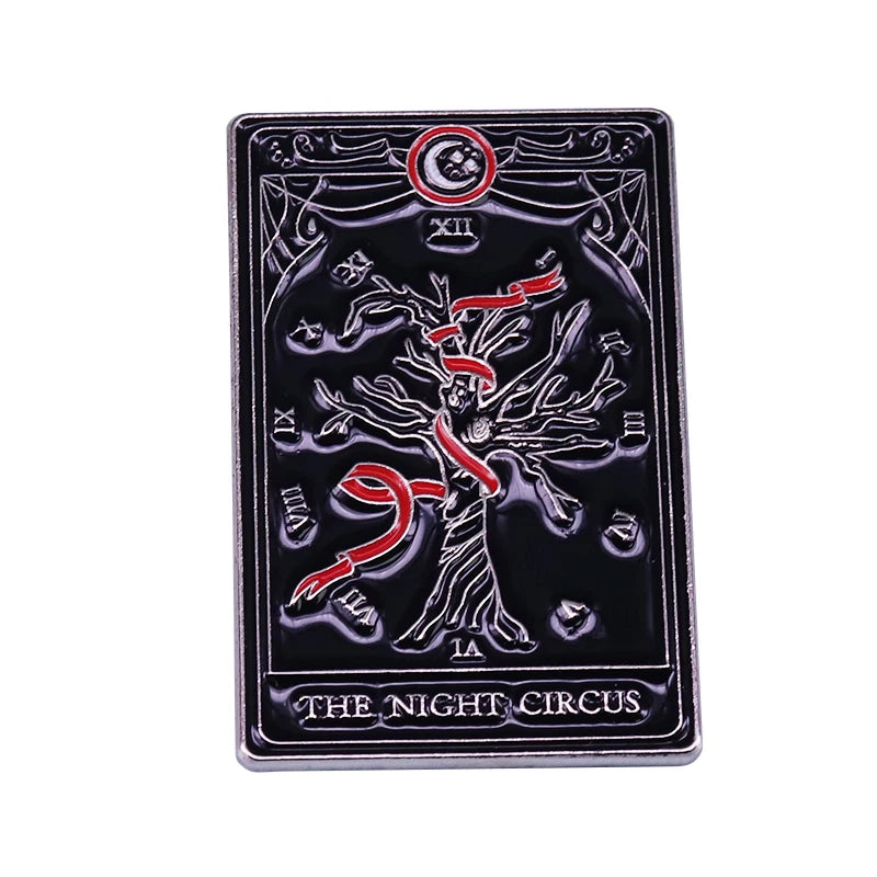 Tarot Card Enamel Pin Death Sun Moon Justice Slice Night Circus Demons Badge Witch brooch Mystical Witchcraft Divination Gift
