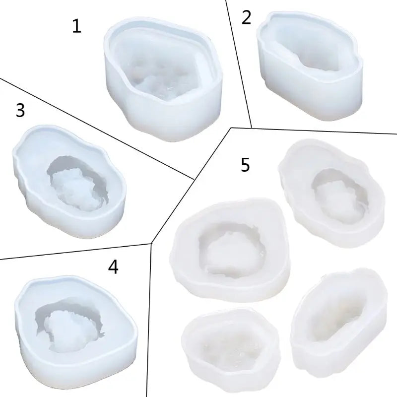 DIY Natural Stone Resin Mold Crystal Quartz Rock Cluster Druzy Gem Pendant Silicone Mold Resin Jewelry Making Tool