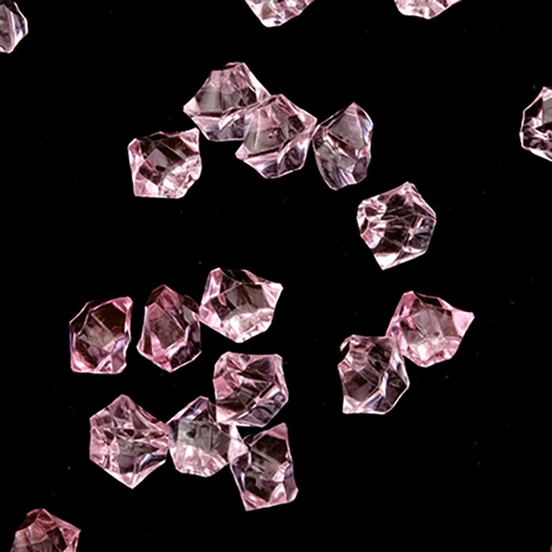 100pcs/lot ( 60g ) 11X14mm Acrylic Crystal Ice Rock Stones Vase Gems For Wedding Party Decor Confetti Table Scatter Beads