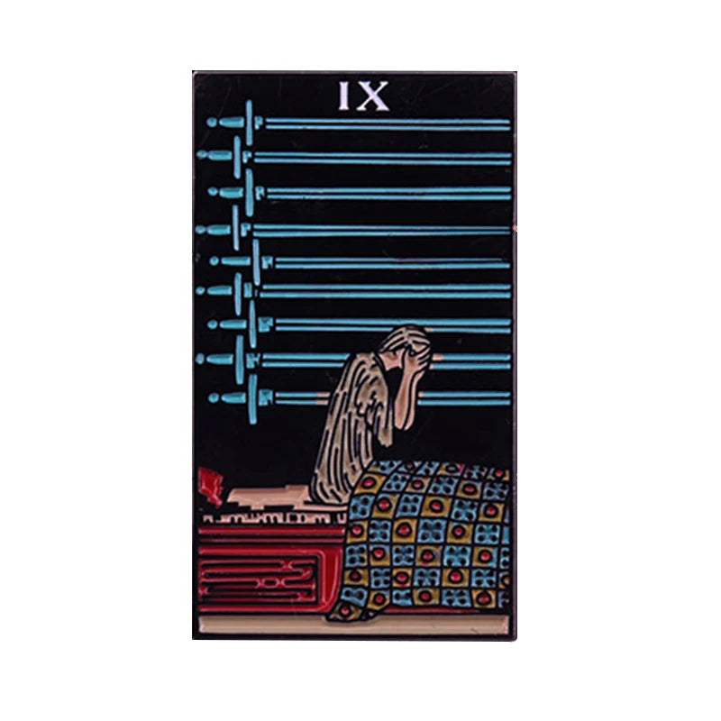 Tarot Card Enamel Pin Death Sun Moon Justice Slice Night Circus Demons Badge Witch brooch Mystical Witchcraft Divination Gift