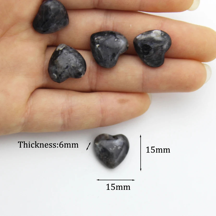 15mm Chakra Natural Stone Gems Heart Crystal Quartz Reiki Rock Energy Healing Room Home Decor Decoration Maison Jewelry Making