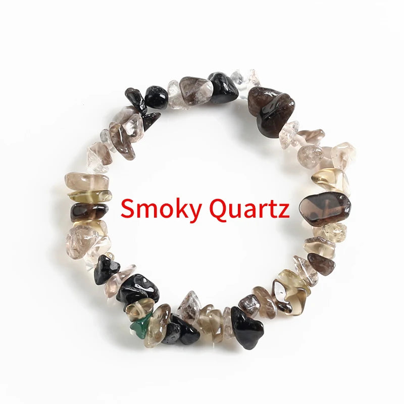33Color Natural Gem Stone Bracelet Irregular Crystal Stretch Chip beads Nuggets Bracelets Bangles Quartz Wristband For Women