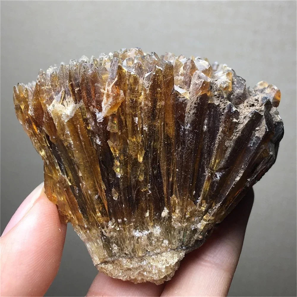 high quality Natural yellow amber calcite raw stone crystals cluster gem collection of rough rock mineral specimens healing gift