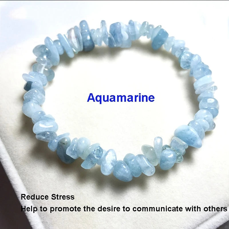 33Color Natural Gem Stone Bracelet Irregular Crystal Stretch Chip beads Nuggets Bracelets Bangles Quartz Wristband For Women