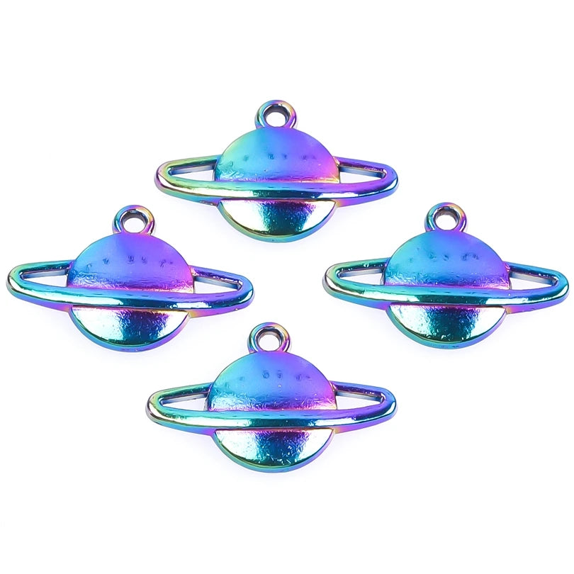 5Pcs Dreamcatcher Infinity Symbol Rainbow Color Charms Witch Hat Saturn Planet Love Butterfly Brain Fashion Pendant Diy Jewelry