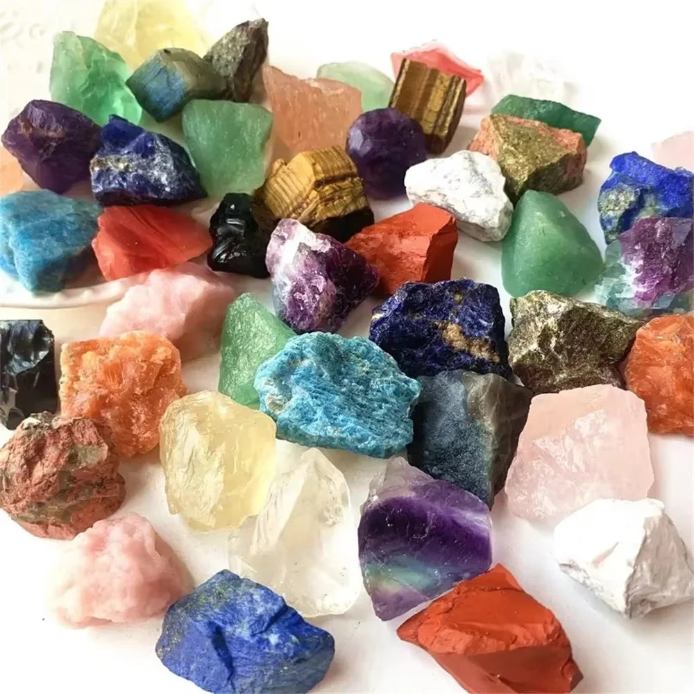 Mixed Raw Stone Natural Crystal Rough Raw healing Gemstone Semi-Precious Stone Crafts Reiki Chakra gifts For fengshui decoration