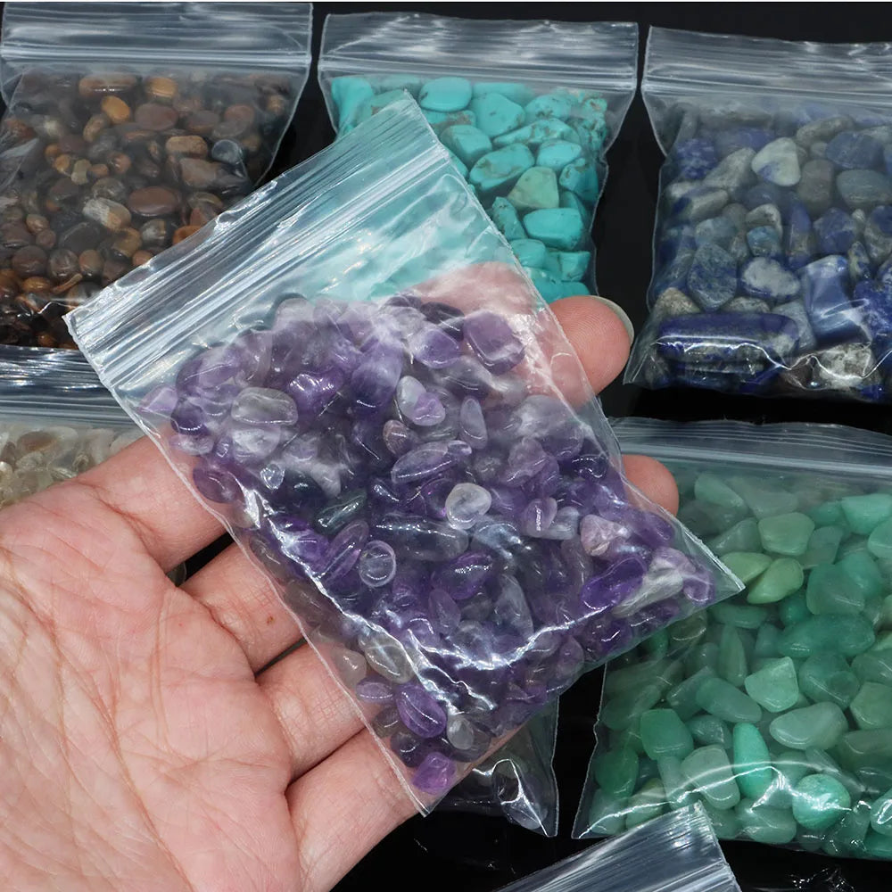 Natural Stones Gravel Crystals Chip Quartz Ore Minerals Reiki Healing Tumbled Agates Specimen Aquarium Fish Tank Home Decoration