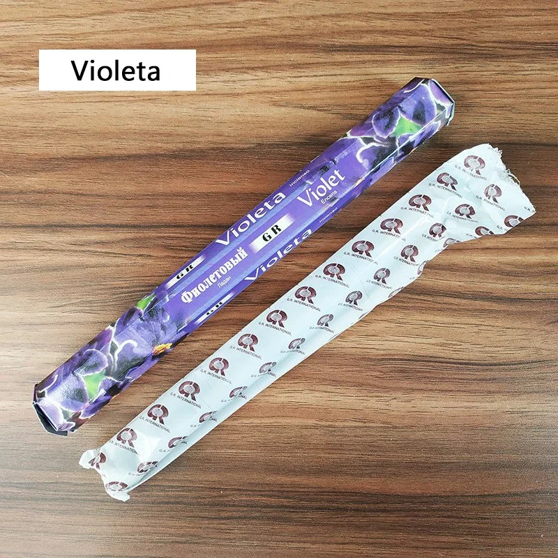 Y Fragrances Indian Royal Lavender Sticks Incense 20pcs/box Home Fragrance Stick Artificial Scent Burning for Healthy Yoga Room