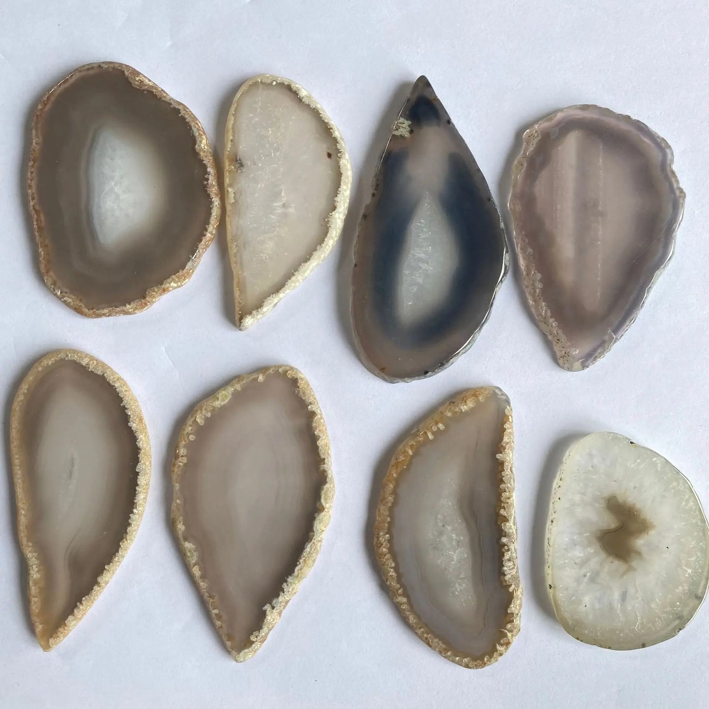 Natural Agate Geode Polished Irregular Crystal Slice Stone DIY Pendant Mineral Home Decoration Healing Crystal Stone Slice Gifts
