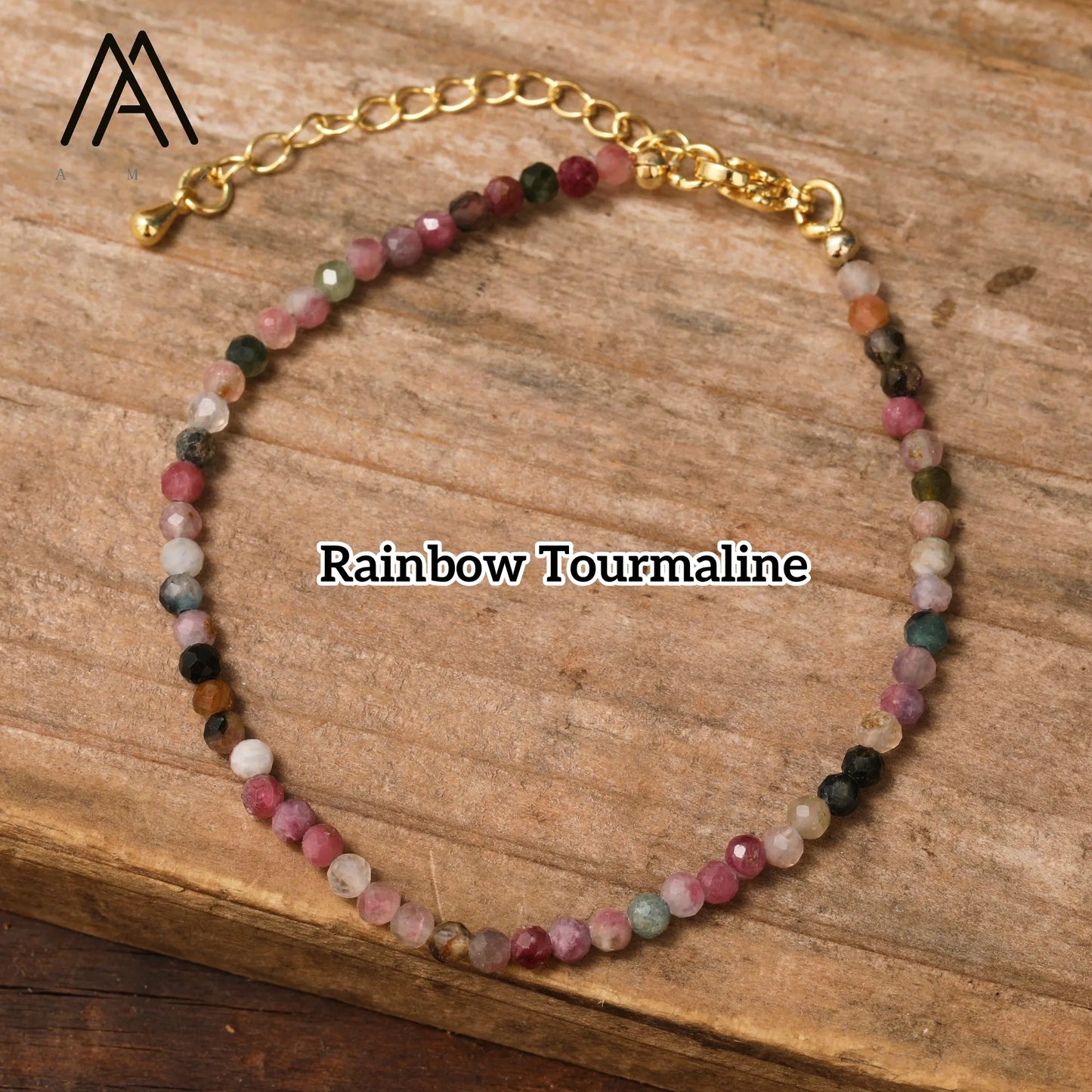 Minimalist Bracelets Natural Crystal Faceted Gemstone 2-3mm Beads Boho Jewelry Stainless Steel Chain Bracelet Friendship Gifts