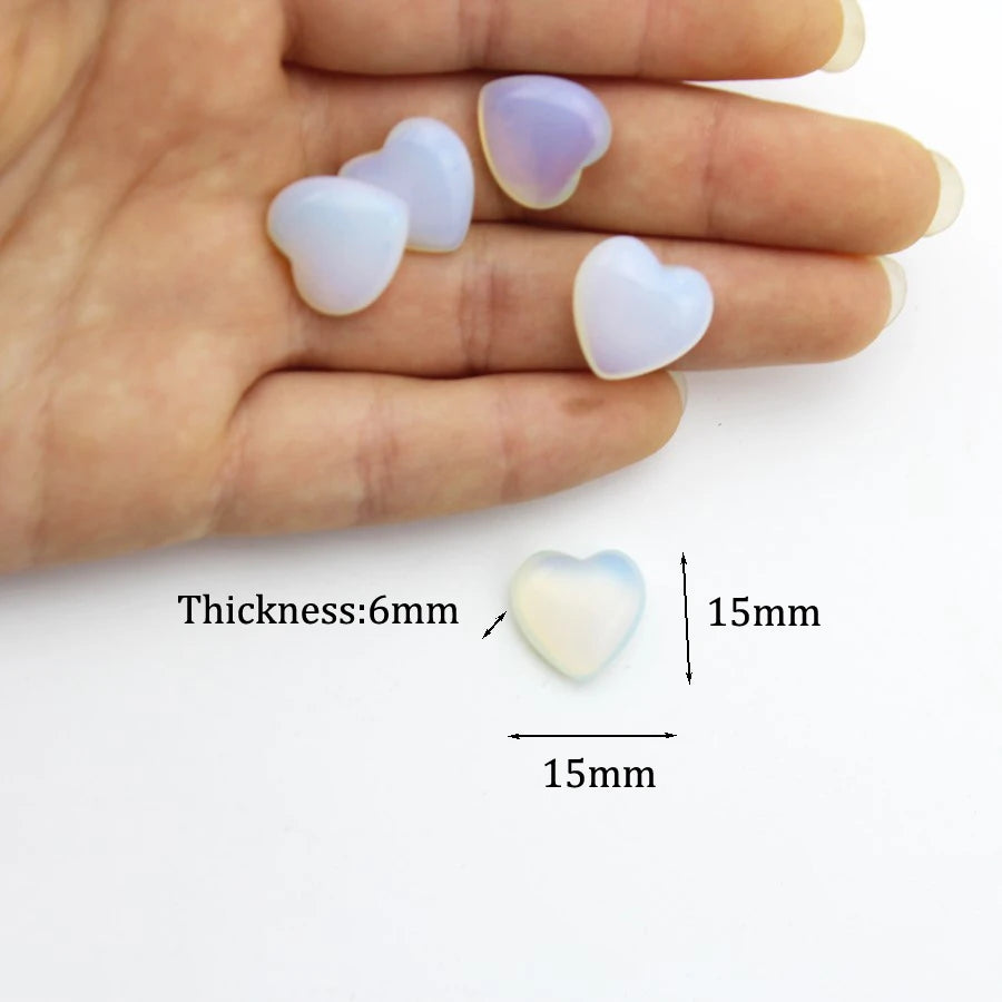 15mm Chakra Natural Stone Gems Heart Crystal Quartz Reiki Rock Energy Healing Room Home Decor Decoration Maison Jewelry Making