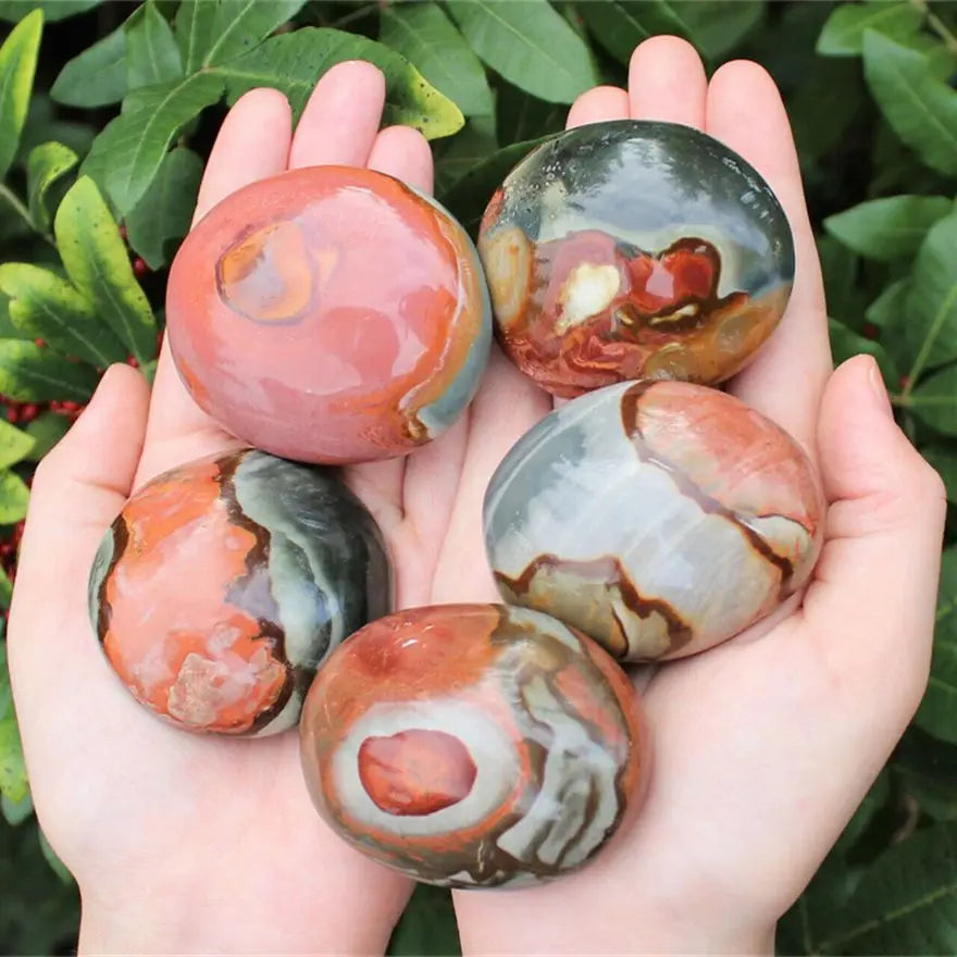 Natural Polychrome Jasper Ocean Stone Witchcraft Play Stones Decorative Collection Crystals Reiki Tumbled Gravel Healing Gifts