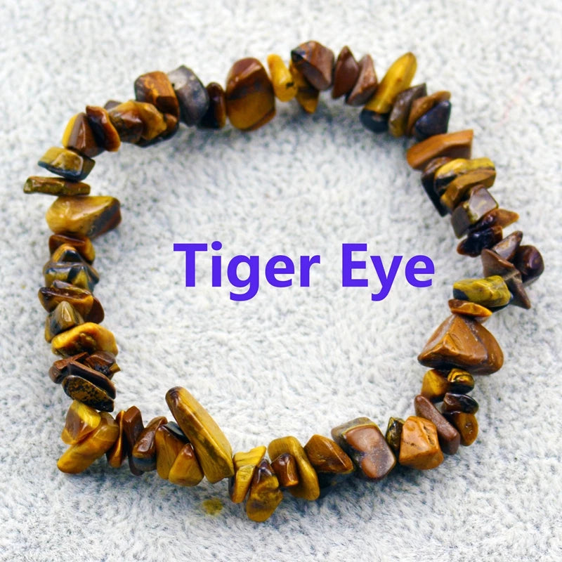 33Color Natural Gem Stone Bracelet Irregular Crystal Stretch Chip beads Nuggets Bracelets Bangles Quartz Wristband For Women