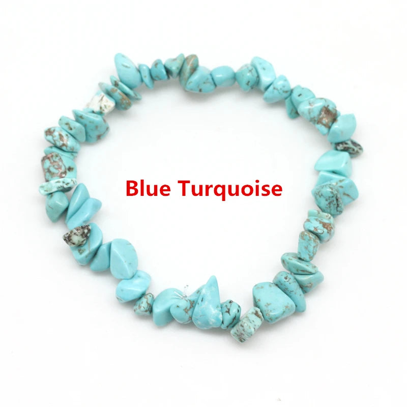 33Color Natural Gem Stone Bracelet Irregular Crystal Stretch Chip beads Nuggets Bracelets Bangles Quartz Wristband For Women