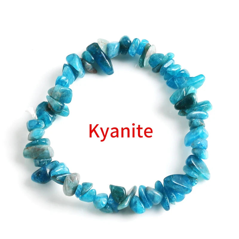 33Color Natural Gem Stone Bracelet Irregular Crystal Stretch Chip beads Nuggets Bracelets Bangles Quartz Wristband For Women