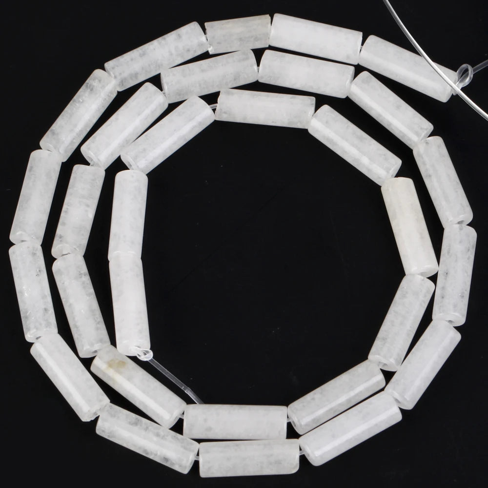 Natural Stone White Crystals Round Faceted Irregular Loose Spacer Beads For Jewelry DIY Bracelet Necklace Making Accessories