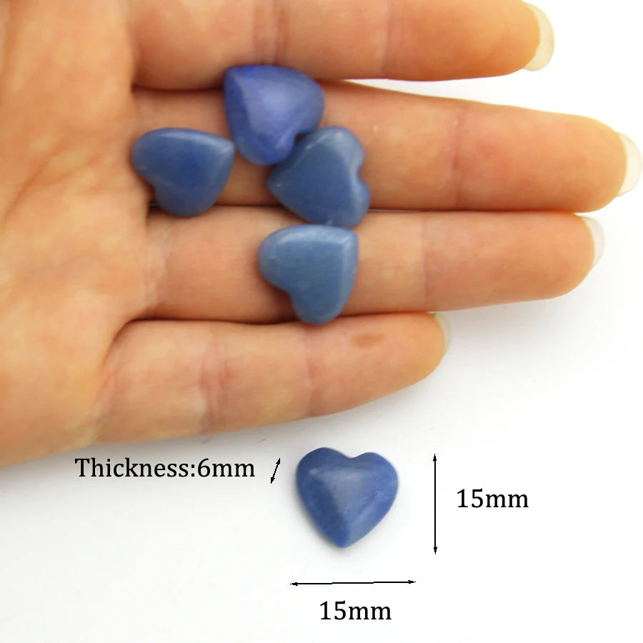 15mm Chakra Natural Stone Gems Heart Crystal Quartz Reiki Rock Energy Healing Room Home Decor Decoration Maison Jewelry Making