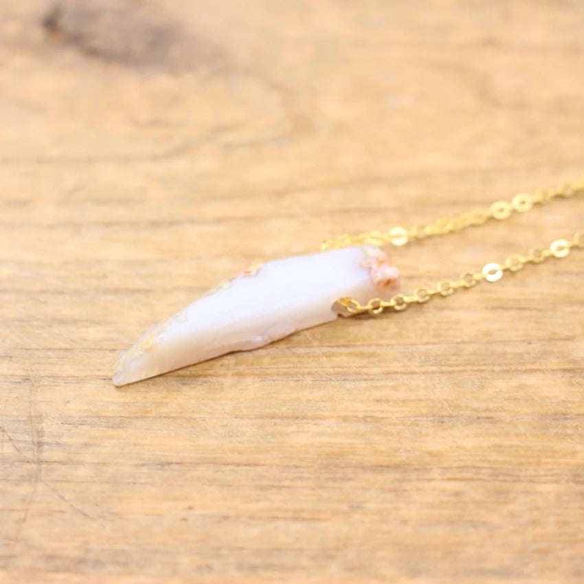 Raw Stone Silce Slab Pendants Chains,Healing Crystal Reiki Natural Smoky/Rose Quartzs Citrines Necklace Jewelry,QC3017