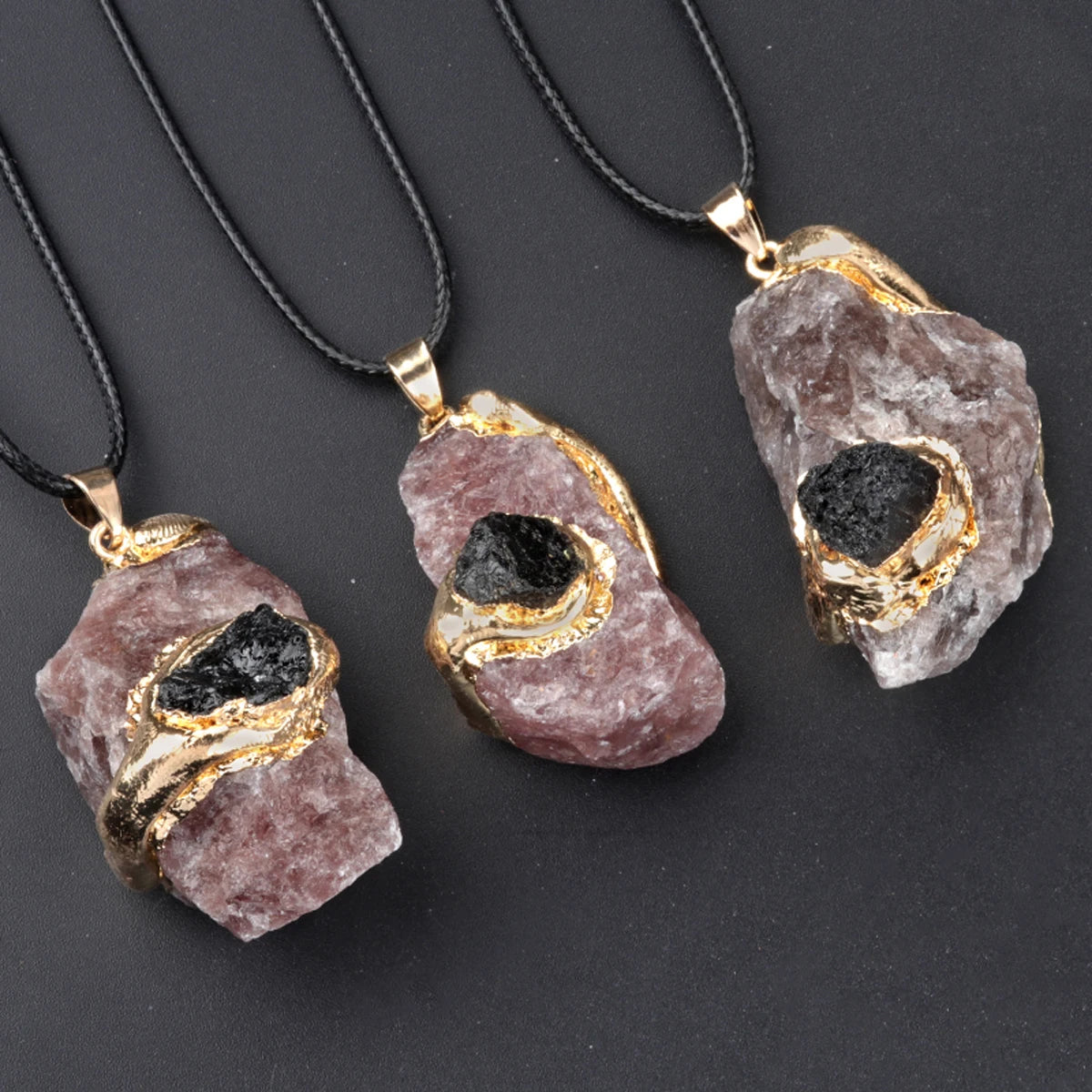 New Fashion Crystal Fluorite Natural Raw Stone Irregular Pendant DIY Made Women Men's Jewelry Accessories (Without Chains) 1pc
