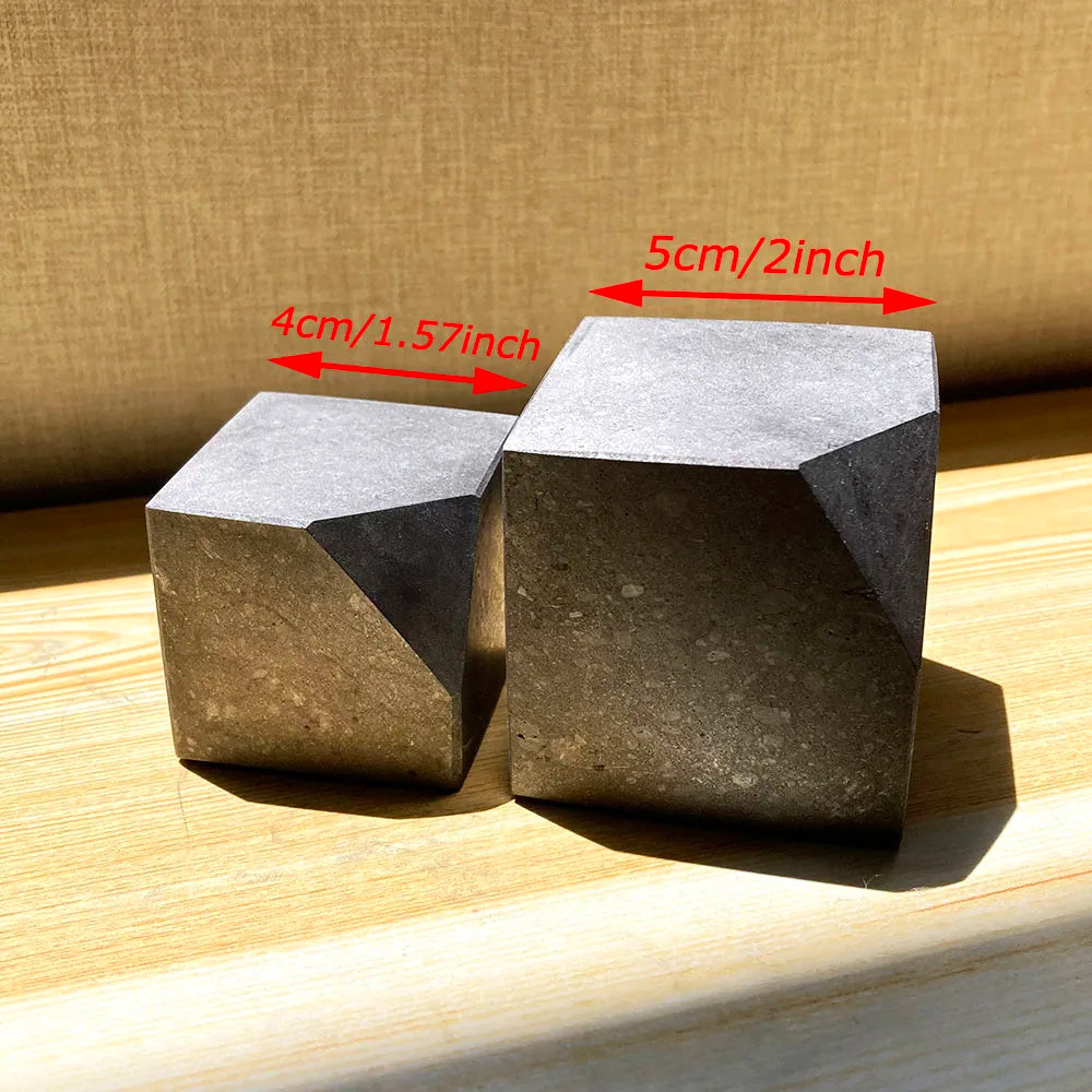 1Pc Black Shungite Cube Natural Crystal Standing Block Schungite Ornaments Energy Stones For Meditation Yoga Witch Home Fengshui