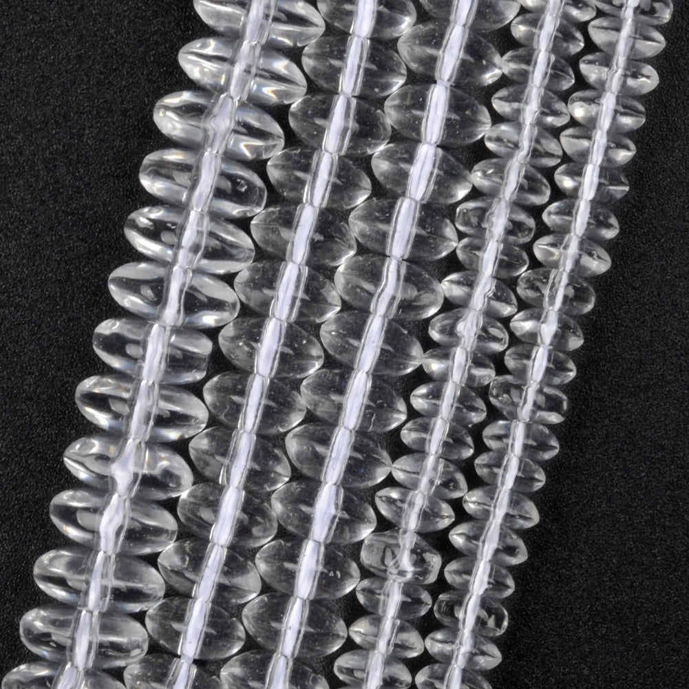 Natural Stone White Crystals Round Faceted Irregular Loose Spacer Beads For Jewelry DIY Bracelet Necklace Making Accessories