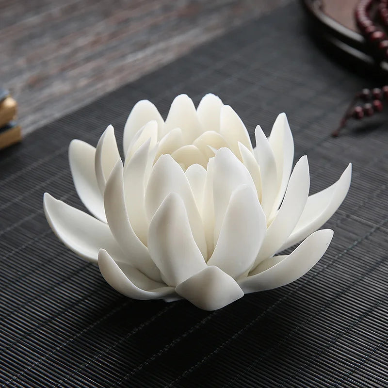 Zen Ceramic Censer Handicrafts Home Ornaments Water Lily Incense Burner Lotus Incense Stick Holder
