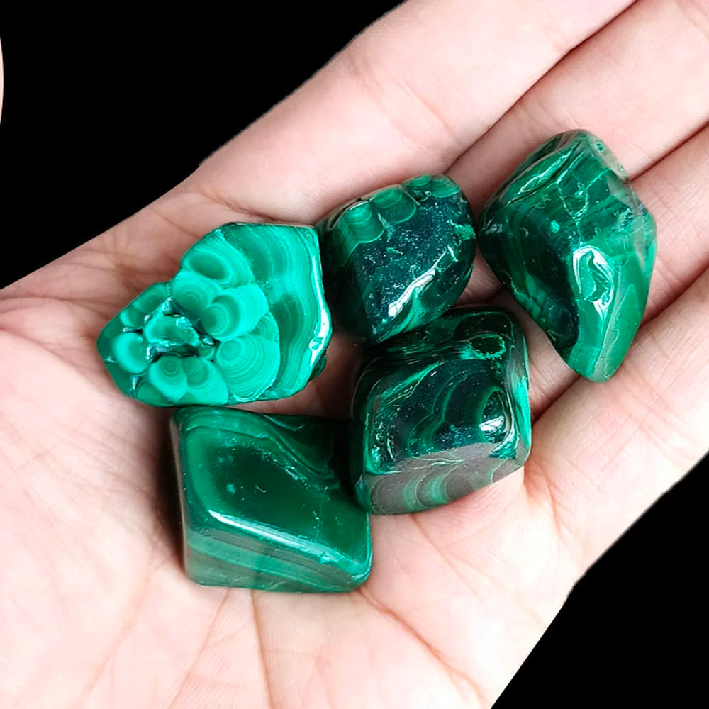 1Pc Malachite Tumbled Stone Natural Crystal Rare Energy Gemstone Mineral For Healing DIY Pendants Witchcraft 7 Chakra Home Decor