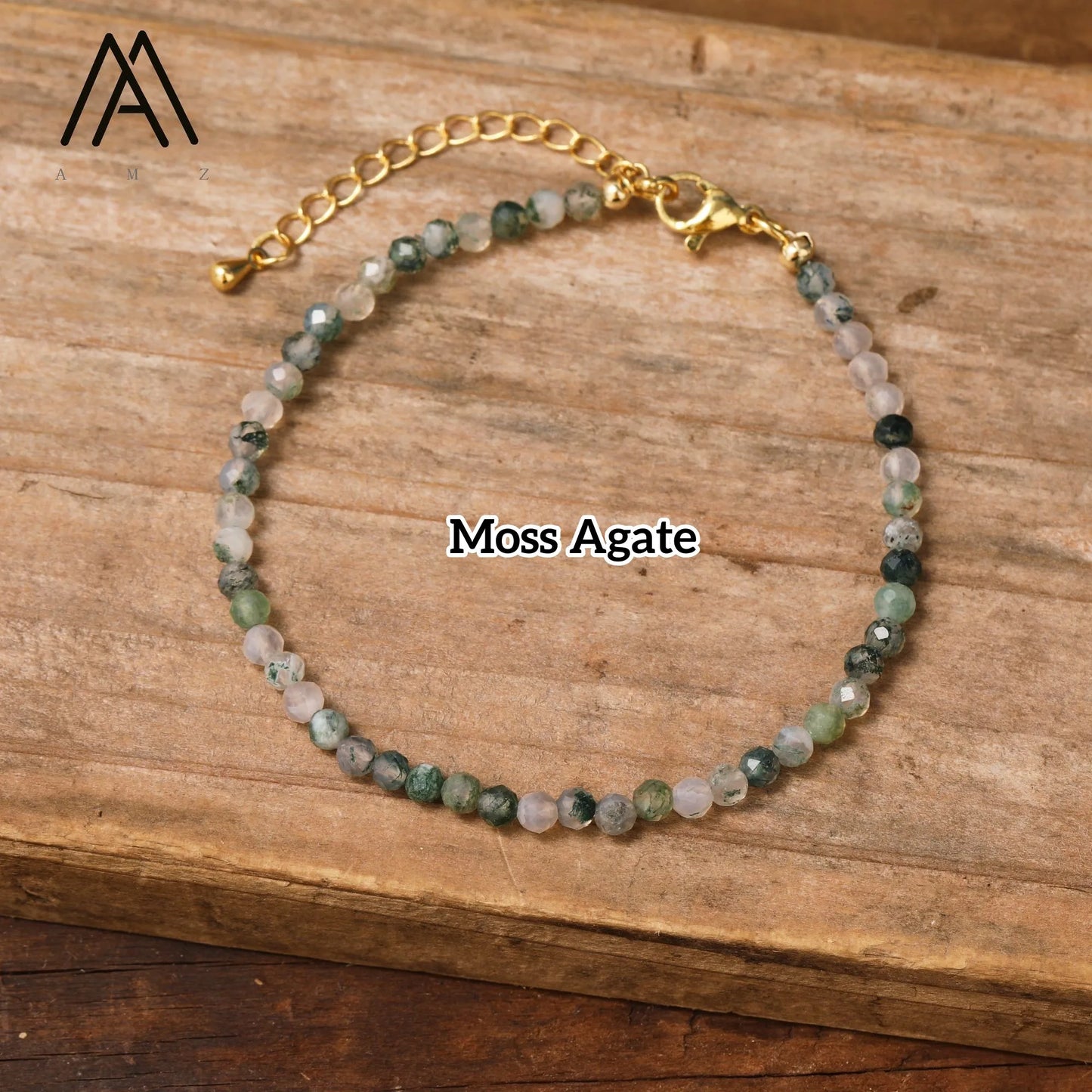 Minimalist Bracelets Natural Crystal Faceted Gemstone 2-3mm Beads Boho Jewelry Stainless Steel Chain Bracelet Friendship Gifts
