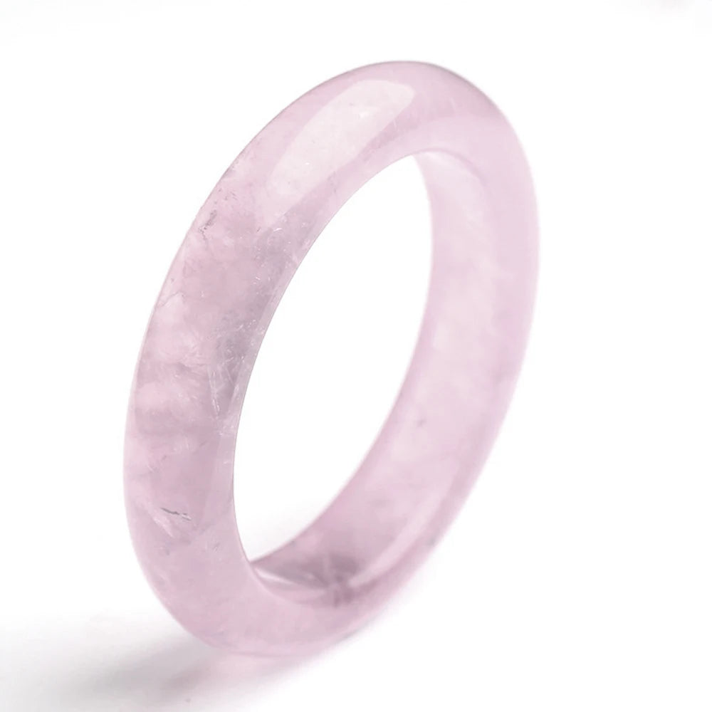 Madagascar Natural Pink Crystal Bangles Bracelet Natural Ice Jade Bangle Jewelry Light Pink Fashion Wedding Jewelry for Women