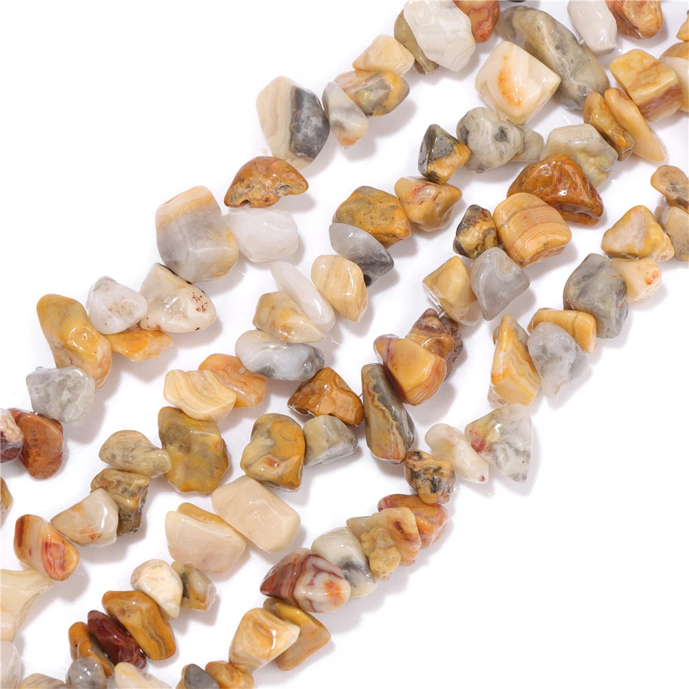 5-8MM Natural Freeform Stone Rock Chips Beads Crystal Gem Gravel Bead for Jewelry Making DIY Bracelet Necklace Earring Findings