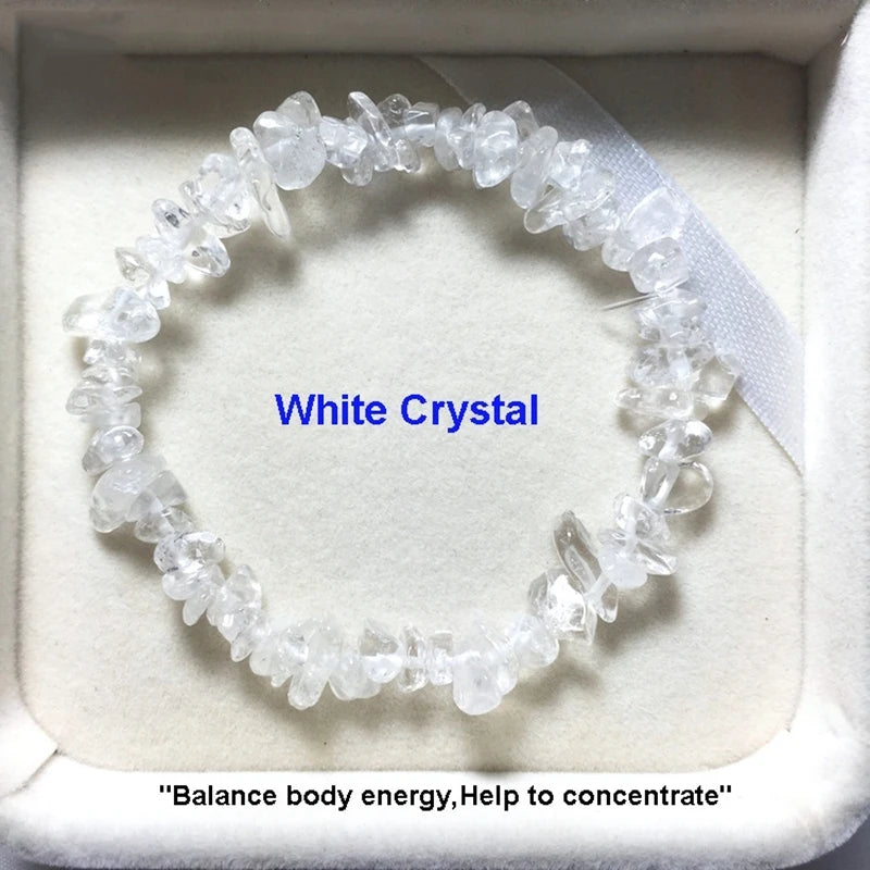 33Color Natural Gem Stone Bracelet Irregular Crystal Stretch Chip beads Nuggets Bracelets Bangles Quartz Wristband For Women