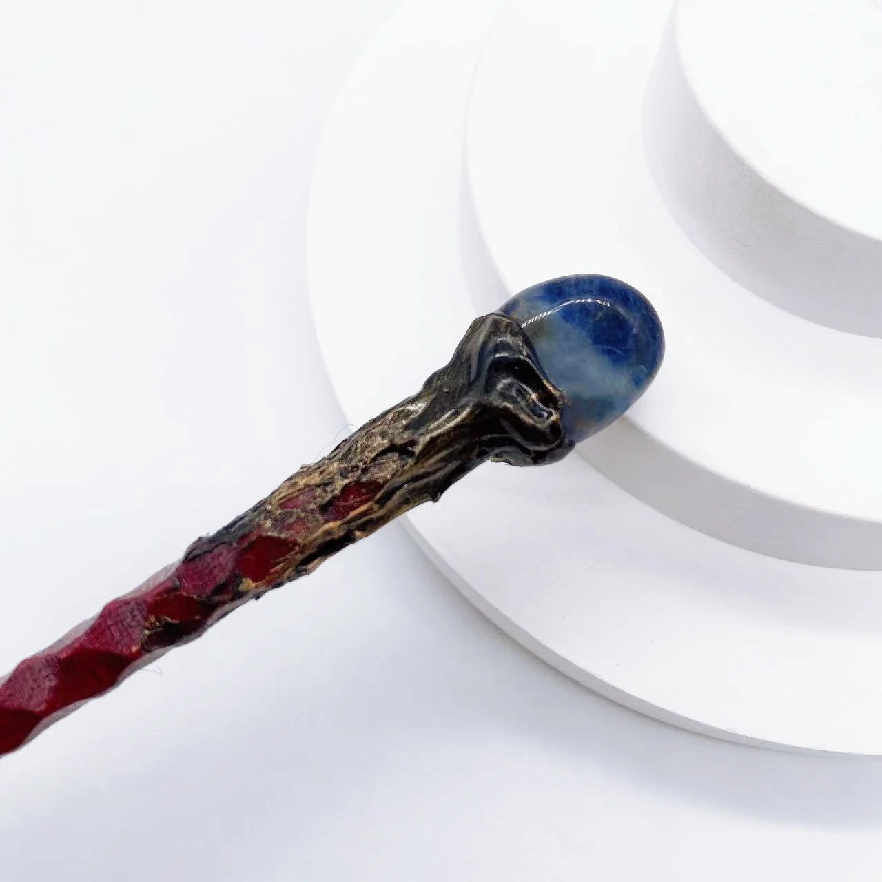 19CM Natural Crystal Stones Magic Wand Witch Amethyst Tiger Eye Stone Labradorite Red Agate Home Decoration Witchcraft Gift