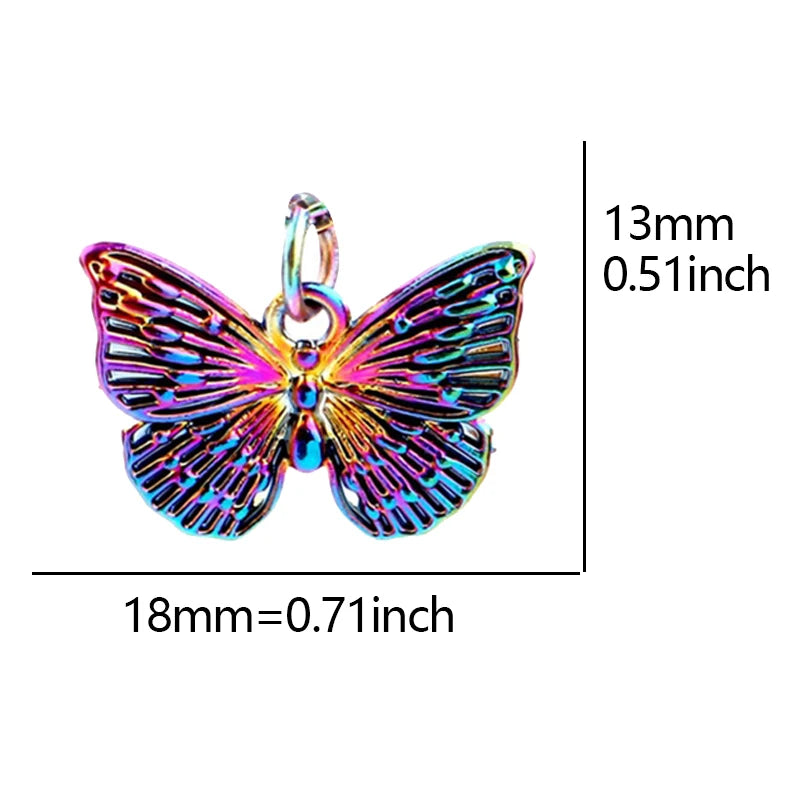 5Pcs Dreamcatcher Infinity Symbol Rainbow Color Charms Witch Hat Saturn Planet Love Butterfly Brain Fashion Pendant Diy Jewelry