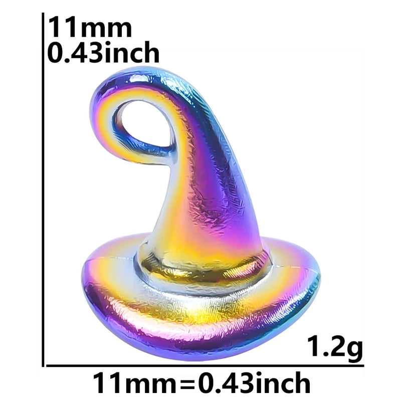 20pcs/Lot Wicca Accessories DIY Witch Hat Charms For Jewelry Making Supplies Metal Alloy Vintage Pendant Handmade Findings Bulk