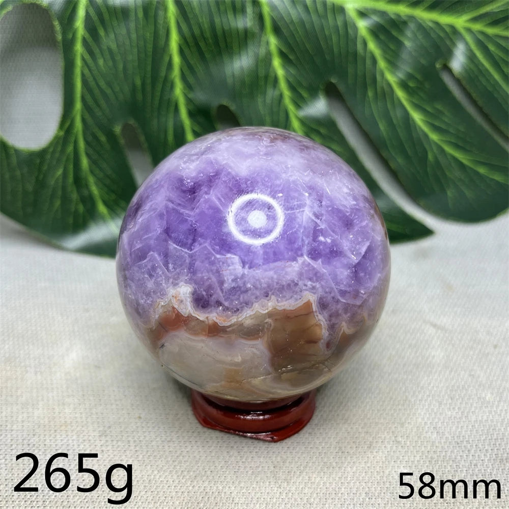 Brazil Natural Gemstone Ball Amethyst Agate Rainbow Crystal Home Room Decoration Gift Witchcraft Altar Prayer Spiritual Healing