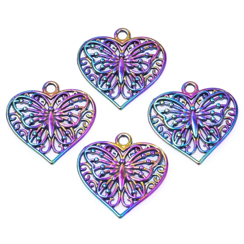 5Pcs Dreamcatcher Infinity Symbol Rainbow Color Charms Witch Hat Saturn Planet Love Butterfly Brain Fashion Pendant Diy Jewelry