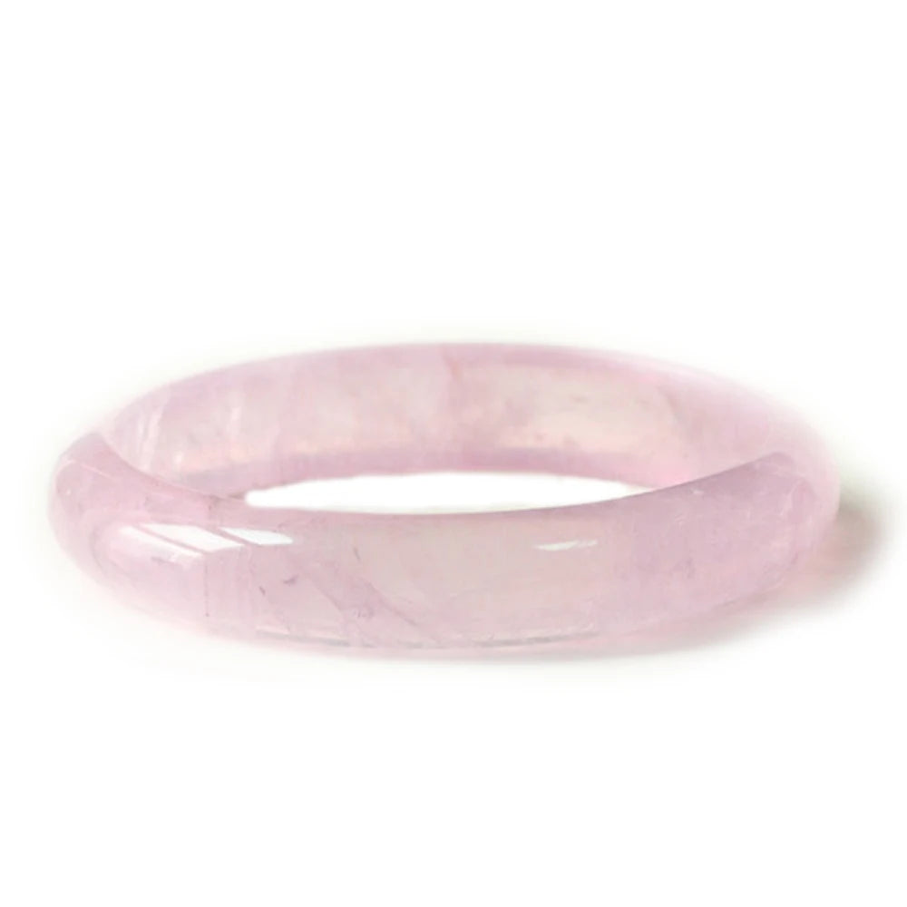 Madagascar Natural Pink Crystal Bangles Bracelet Natural Ice Jade Bangle Jewelry Light Pink Fashion Wedding Jewelry for Women