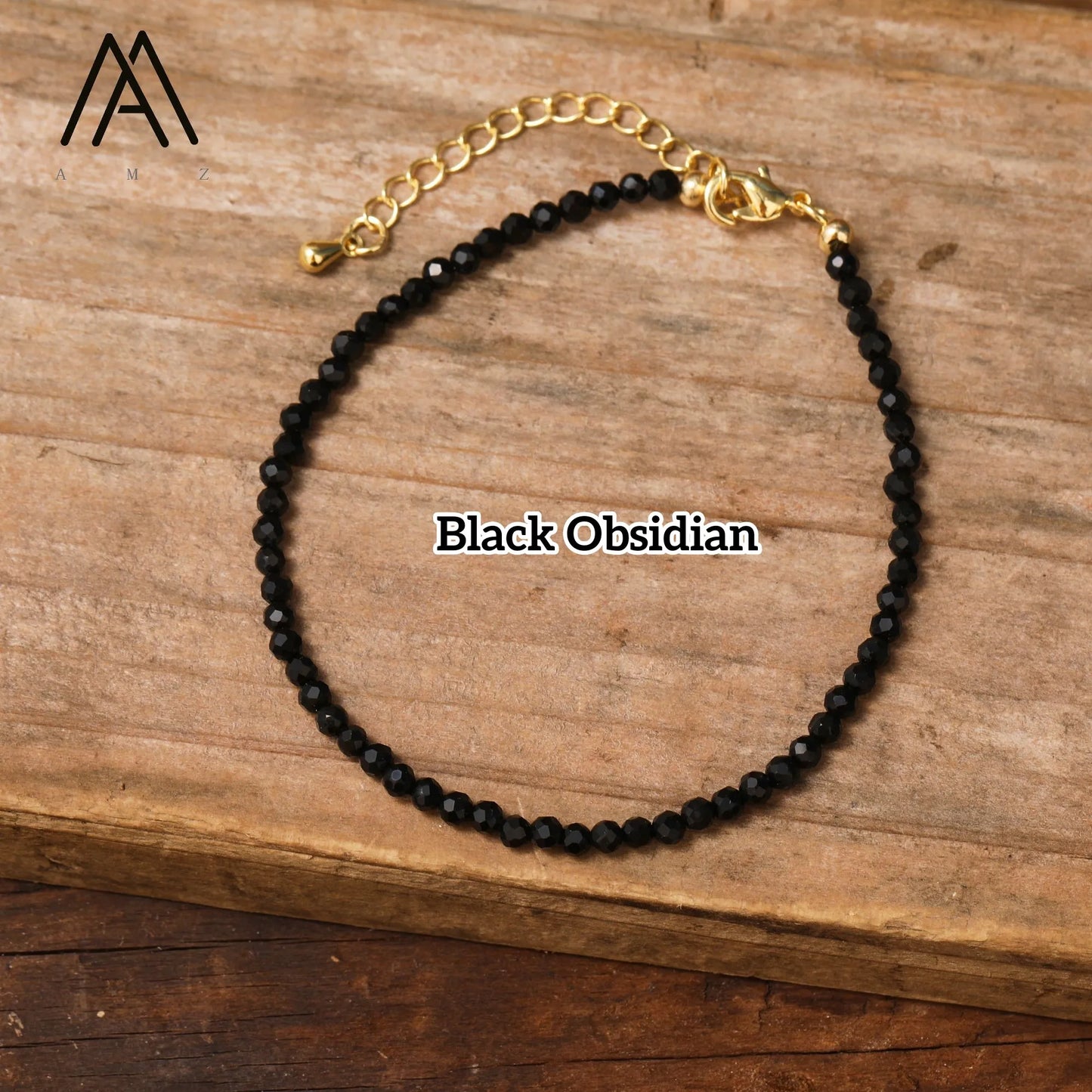 Minimalist Bracelets Natural Crystal Faceted Gemstone 2-3mm Beads Boho Jewelry Stainless Steel Chain Bracelet Friendship Gifts